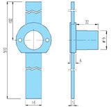 Furniture locks 23005S drawing