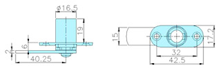 Furniture locks 23024R drawing