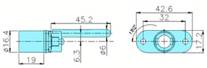 Furniture locks 23025R drawing