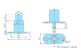 Furniture locks 82002 drawing