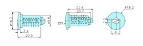 Furniture locks 93002 drawing