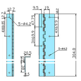 Hinges 90103 drawing