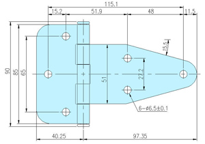 Hinges 90018 drawing