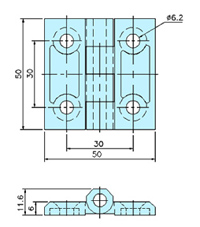 Hinges 90023 drawing