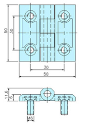 Hinges 90024 drawing