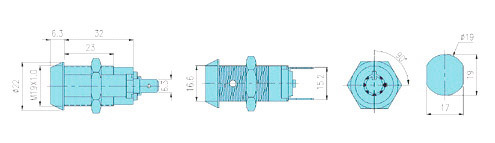 Key swilch locks 12102 drawing