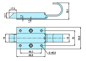 Finger hook latch_95004 drawing