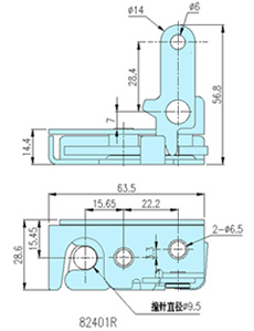 passenger restraint latch_82401R drawing