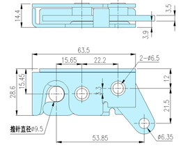 Rotary Latch 82404ER drawing