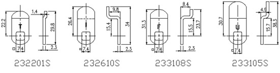 Mail box locks 232201S drawing