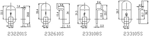 mail box lock 232201S drawing