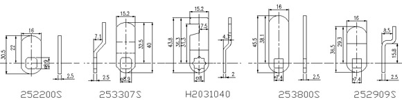 Mail box locks 252909S drawing