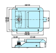 Paddle handle locks 50005 drawing