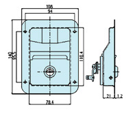 Paddle handle locks 50014 drawing