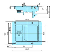 Paddle handle locks 50015 drawing