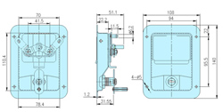 Slam action latch 50044 drawing