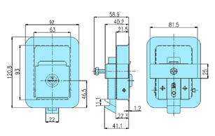 Tool box locks 50030 drawing