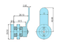 Quarter turn latches 70001 drawing