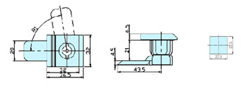 Quarter turn latches 70003 drawing