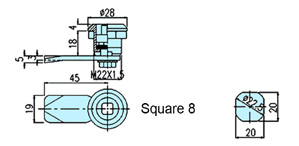 Quarter turn latches 70004 drawing