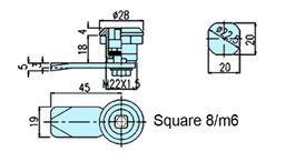 Quarter turn latches 70005 drawing