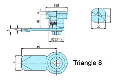 Quarter turn latches 70006 drawing