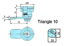Quarter turn latches 70007 drawing