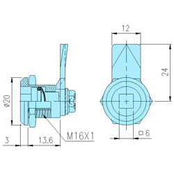 Quarter turn latches 70018 drawing