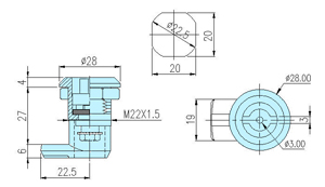 Budget spanner lock 70021 drawing