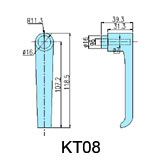 Quarter turn latches KT08 drawing