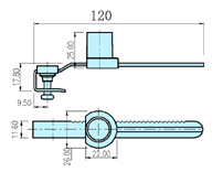 Show case locks 30003 drawing