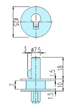 Show case locks 30006 drawing