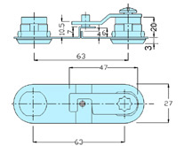 Show case locks 30010 drawing