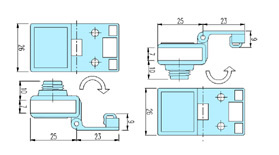 Show case locks 30014 drawing