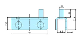 Show case locks 30015 drawing