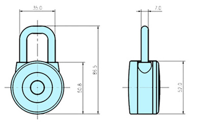 Cam locks 10049 drawing