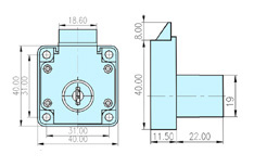 Furniture locks 20008 drawing