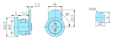 Tool box locks 10031 drawing