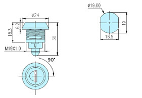 Tool box locks 10041 drawing