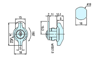 Tool box locks 10044 drawing